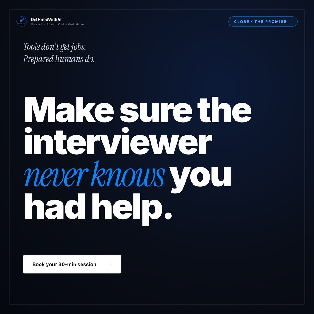 1-on-1 AI Interview Practice Session (30 Minutes) — GetHiredWithAI