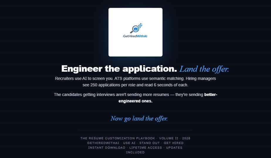 The Resume Customization Playbook — GetHiredWithAI
